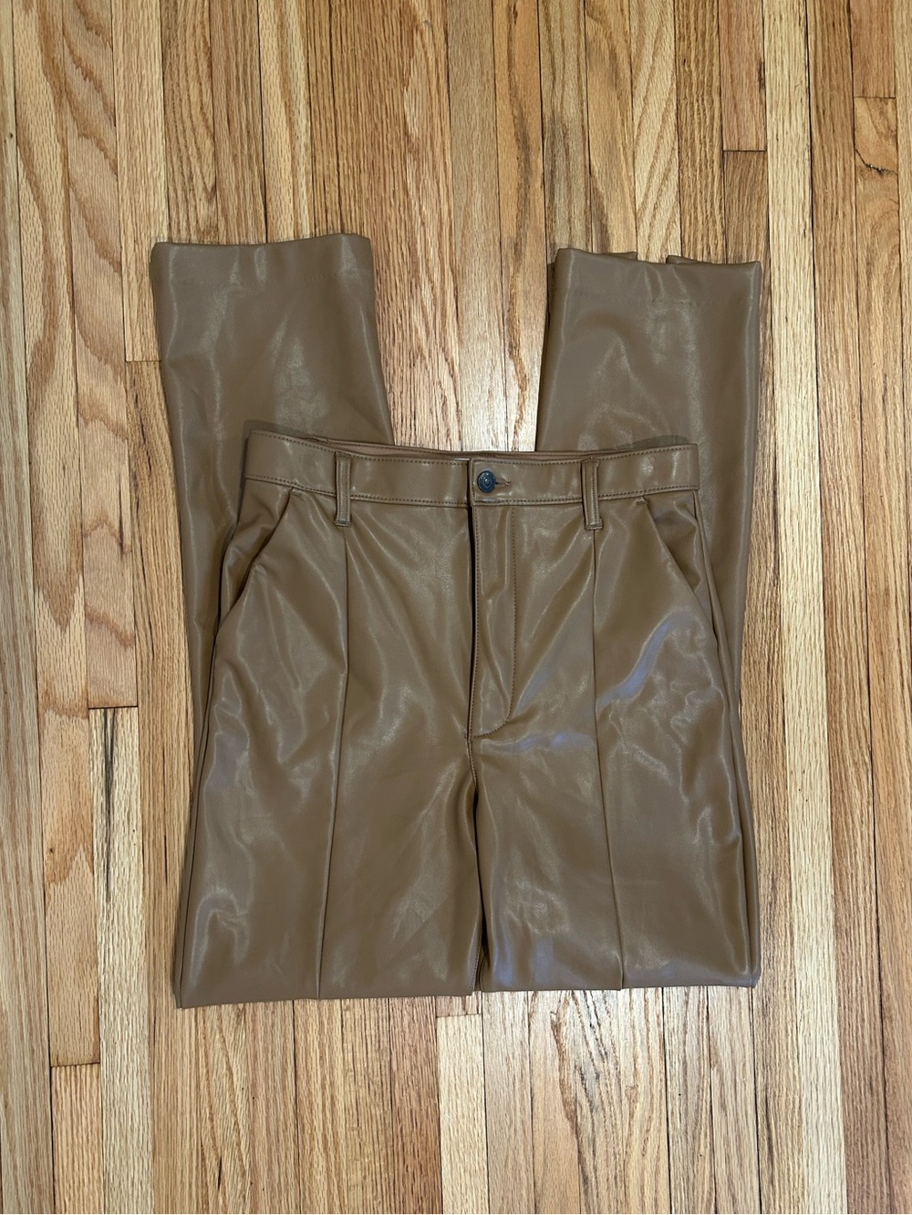 Abercrombie & Fitch Tan Faux Leather Pants